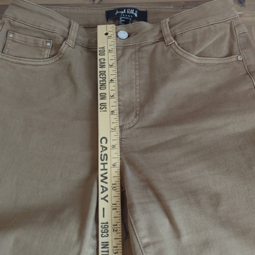 Joseph Ribkoff Tan Raw Hem Ankle Jeans - Picture 7 of 13